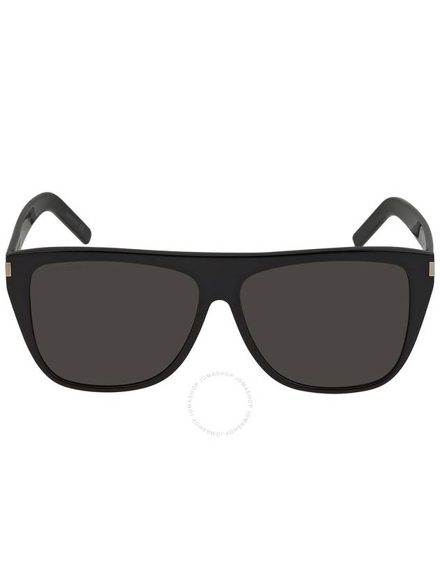 Saint Laurent Grey Square Unisex Sunglasses SL 1 SLIM 001 59 - SAINT LAURENT - BALAAN 1