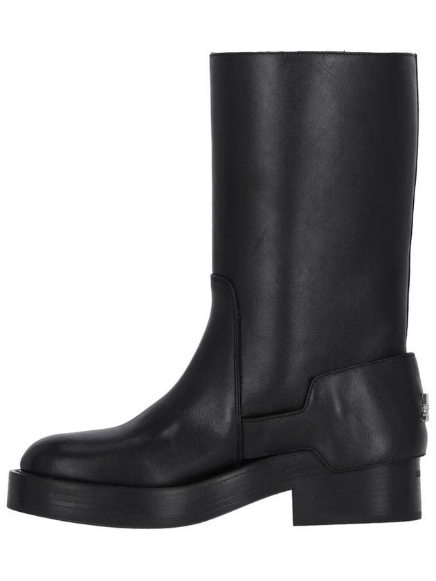 Americana Harness Leather Middle Boots Black - COURREGES - BALAAN 4