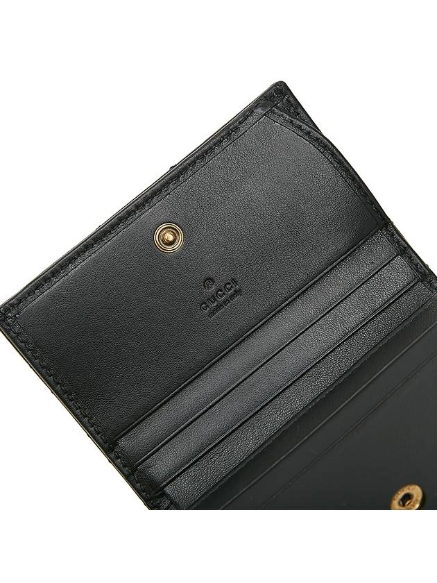 GG Marmont Matelasse Flap Card Wallet Black - GUCCI - BALAAN 10