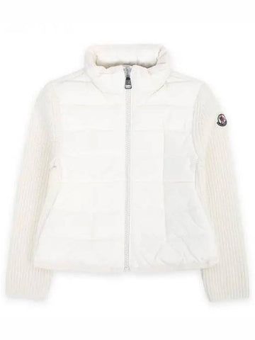 Kids Wappen Patch Knit Mix Jacket Ivory 9B00006 M1241 035 271228 1101153 - MONCLER - BALAAN 1