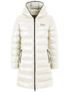 Women s Tile Dew Hooded Heavy Long Down Jacket VDDJ95835 BGL - DUVETICA - BALAAN 3