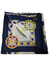 Harnais De Coeur Silk 90 Scarf Bleu Noir - HERMES - BALAAN 4