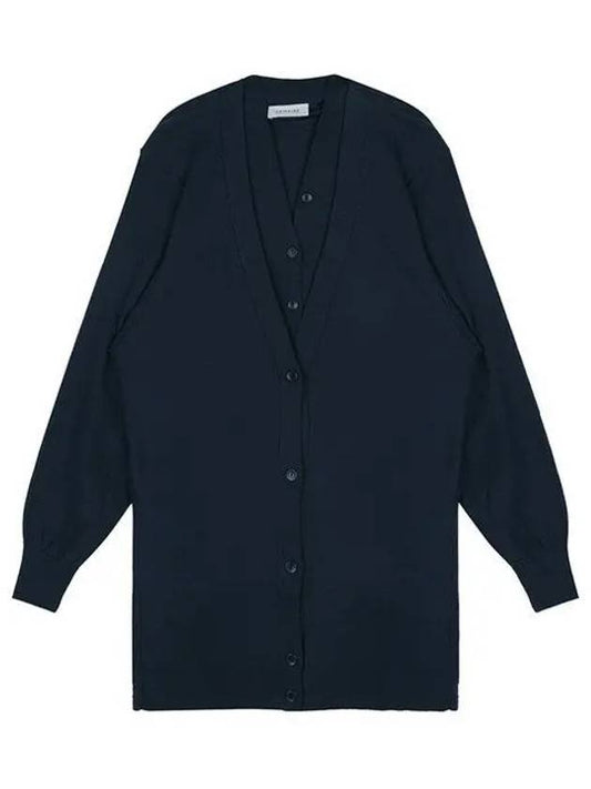 Layered V-Neck Cardigan Storm Blue - LEMAIRE - BALAAN 2