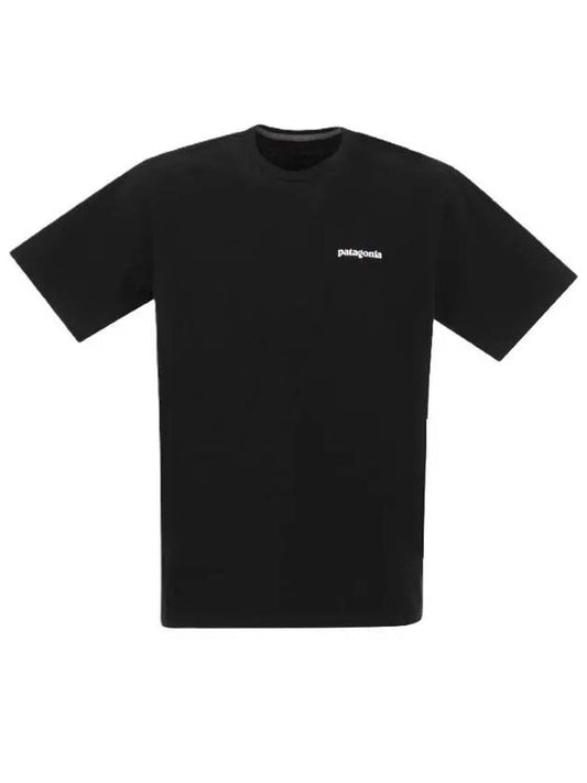 P 6 Logo Responsibili Short Sleeve T-Shirt Black - PATAGONIA - BALAAN 2