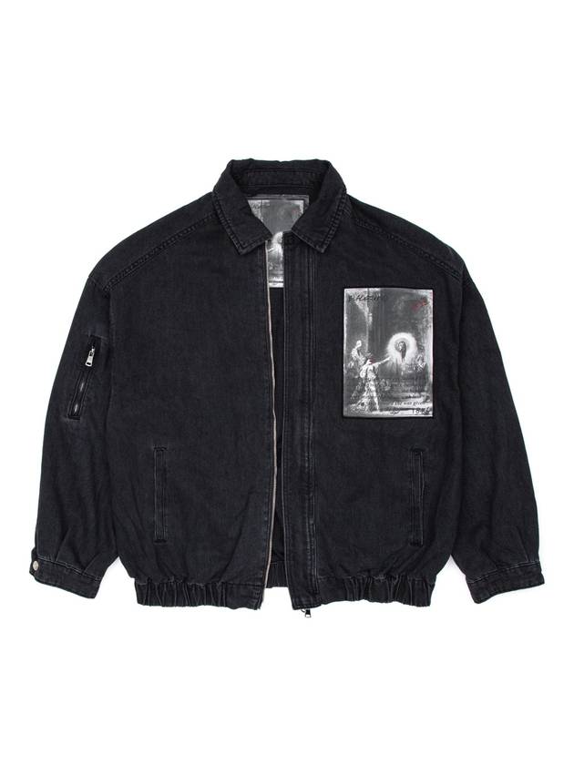 The Apparition Zip-Up Denim Jacket Black - BLACKBLOND - BALAAN 2