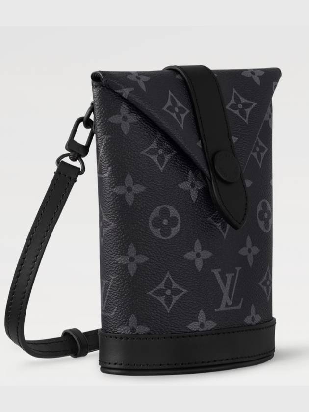 Envelope Monogram Eclipse Coated Canvas Pouch Bag Black - LOUIS VUITTON - BALAAN 7