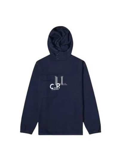 Indigo Fleece Hoodie Blue - CP COMPANY - BALAAN 2