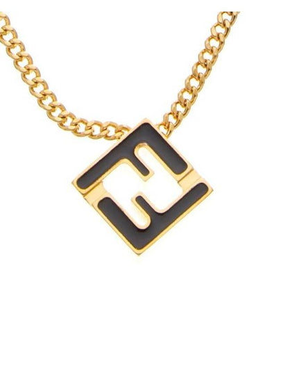 Forever FF Cube Pendant Necklace Black - FENDI - BALAAN 2