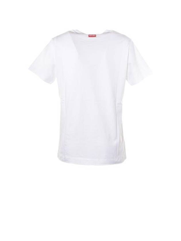 Women's Boke Flower Loose Fit Cotton Short Sleeve T-Shirt White - KENZO - BALAAN 3