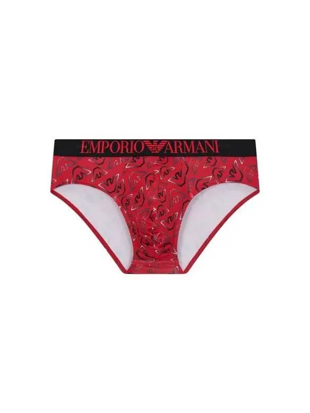 UNDERWEAR Men s Logo Banding Patterned Poly Briefs Red - EMPORIO ARMANI - BALAAN 1