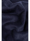 Heart Patch Wool Muffler Scarf Navy Unisex - AMI - BALAAN 7