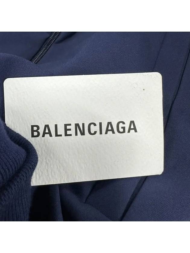 Logo Zip-Up Jacket Navy - BALENCIAGA - BALAAN 5