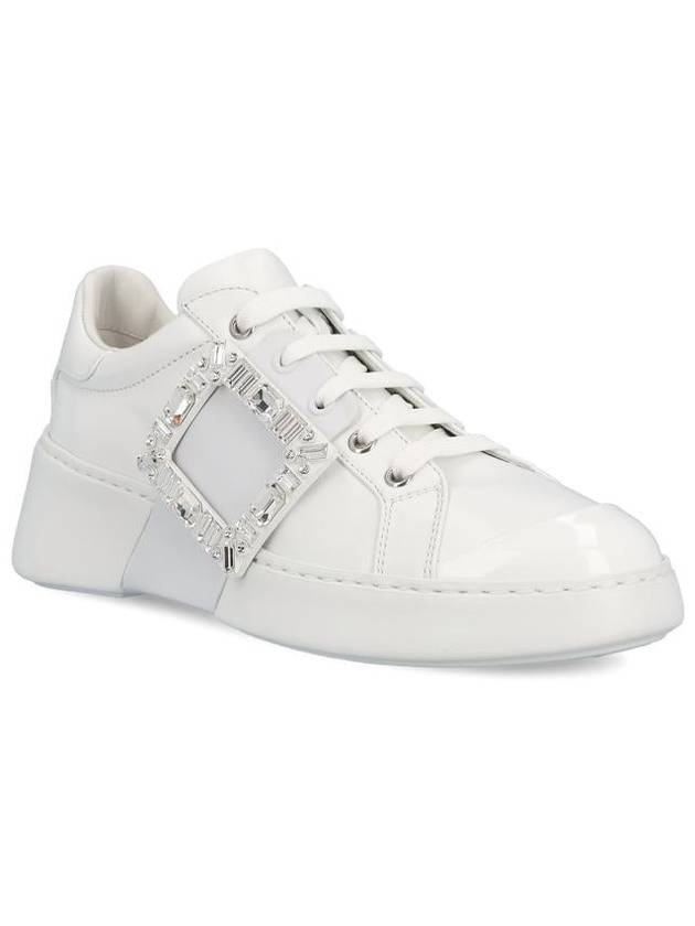 Viv' Skate Buckle Low Top Sneakers White - ROGER VIVIER - BALAAN 3