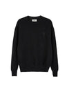 Tone On Tone Big Heart Logo Sweatshirt Black - AMI - BALAAN 1