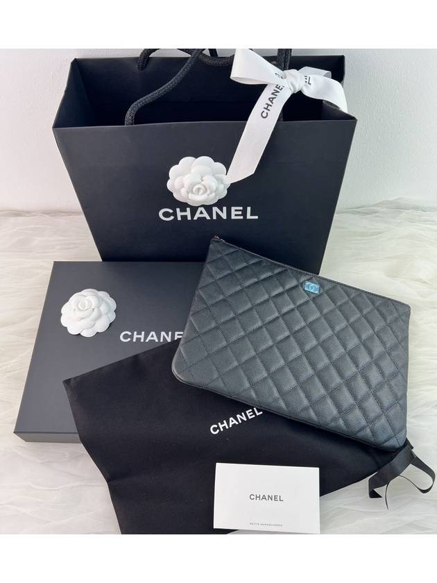 Classic Medium Clutch Black Caviar Silver AP4021Y33351C3906 - CHANEL - BALAAN 5