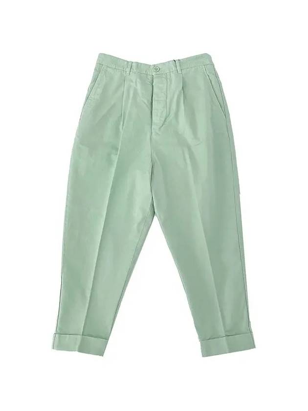 Carrot Pintuck Tapered Straight Pants Green - AMI - BALAAN.