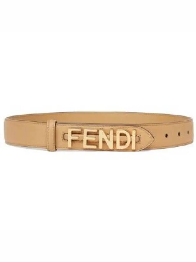 Graphy Leather Belt Beige - FENDI - BALAAN 2