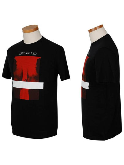 Kind of Red Print Short Sleeve T-Shirt Black - NEIL BARRETT - BALAAN 2