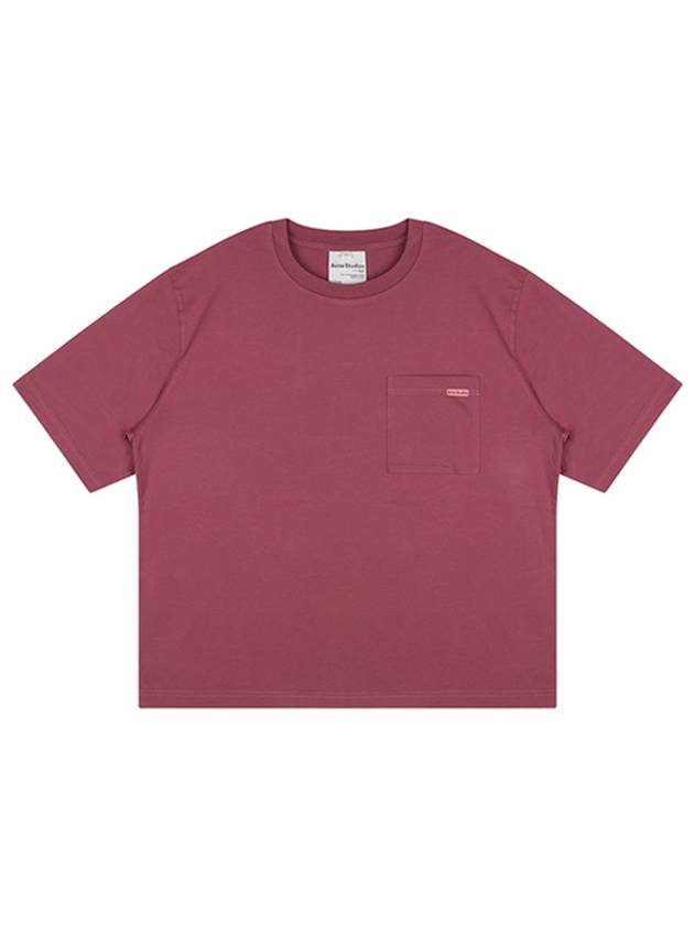 Crew Neck Short Sleeve T-Shirt Rosewood Red - ACNE STUDIOS - BALAAN 2