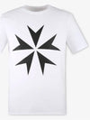 Men's Claudius Gangster Short Sleeve T-Shirt White - NEIL BARRETT - BALAAN 3