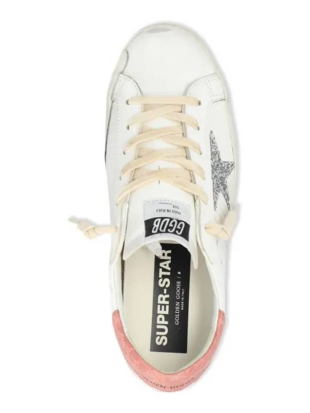 Superstar Pink Tab Leather Low Top Sneakers White - GOLDEN GOOSE - BALAAN 5