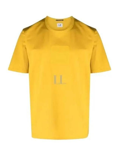 Metropolis Series Mercerized Jersey Logo Badge Short Sleeve T-Shirt Yellow - CP COMPANY - BALAAN 2