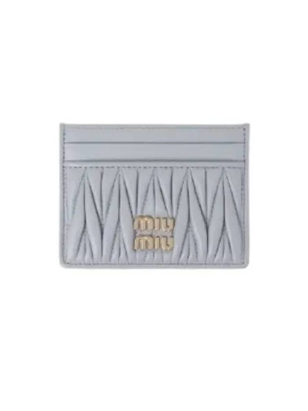 Materasse Nappa Leather Card Wallet Pearl Grey - MIU MIU - BALAAN 2