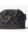 Classic Half Moon Caviar Mini Cross Bag Black - CHANEL - BALAAN 6