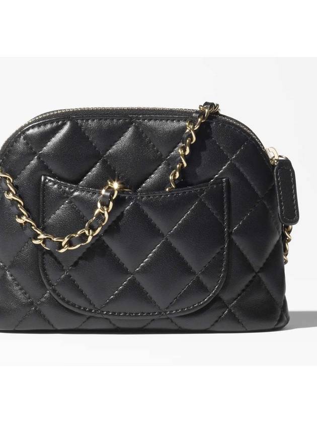 Classic Half Moon Caviar Mini Cross Bag Black - CHANEL - BALAAN 6