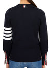 4-Bar Milano Stitch Crew Neck Knit Top Navy - THOM BROWNE - BALAAN 7