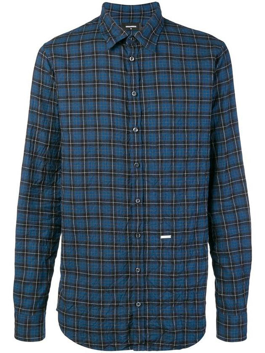 Wrinkle Check Shirt - DSQUARED2 - BALAAN 1