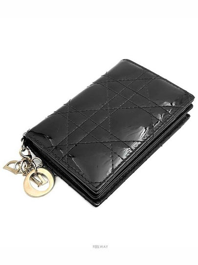 Christian Patent Cannage Card Wallet - DIOR - BALAAN 2