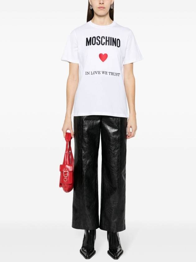 Short Sleeve T-Shirt J070305412001 White - MOSCHINO - BALAAN 3