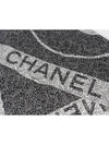 CC Cambon Lettering Scarf Black White 74219 - CHANEL - BALAAN 3