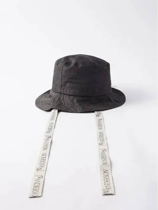 Ashmetric Logo Patch Nylon Blend Bucket Hat Black - JW ANDERSON - BALAAN 2