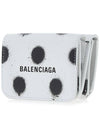 Spray Polka Dot Half Wallet White - BALENCIAGA - BALAAN 3