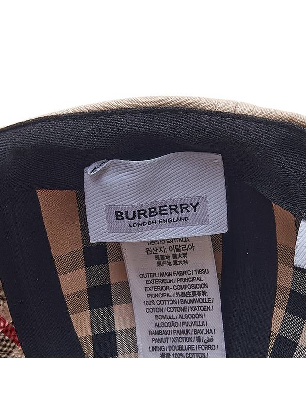 Label Print Cotton Gabardine Ball Cap Soft Phone - BURBERRY - BALAAN 11