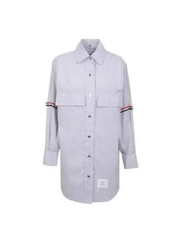 Women s Midi Shirt One Piece Medi Gray FDSE09O 06272 - THOM BROWNE - BALAAN 1