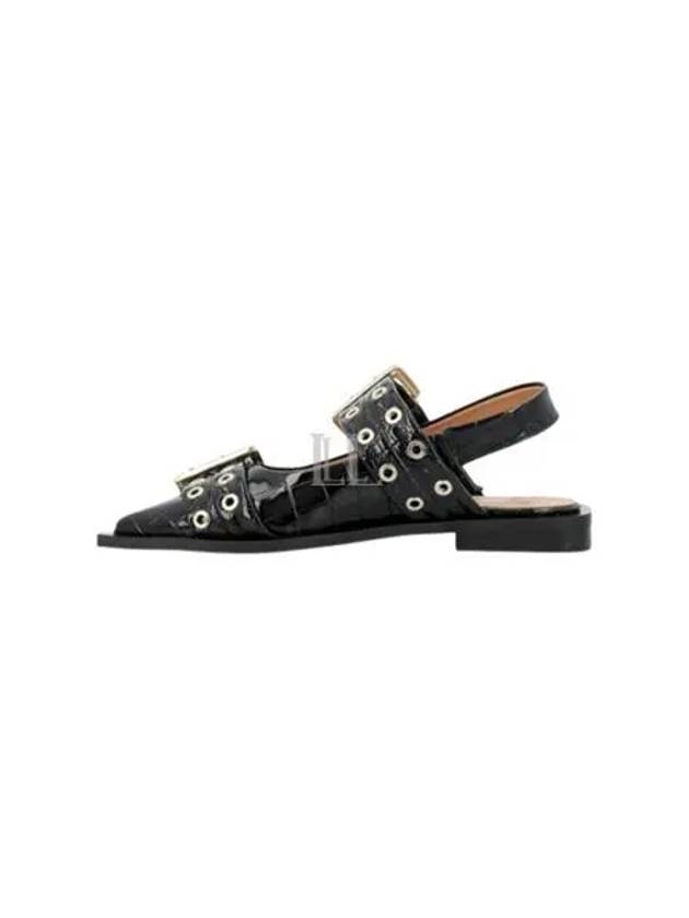 Feminine Buckle Flat Black - GANNI - BALAAN 2