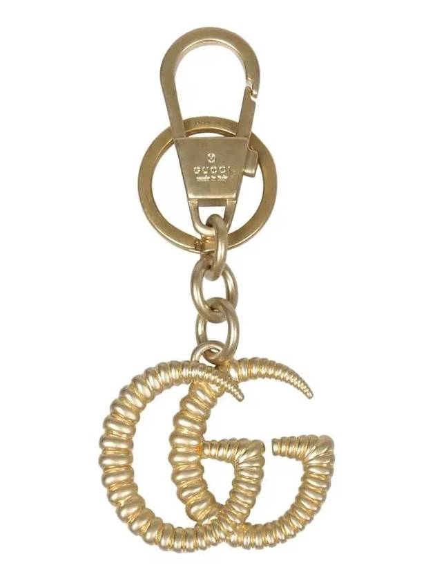 GG Logo Key Ring Gold - GUCCI - BALAAN 3