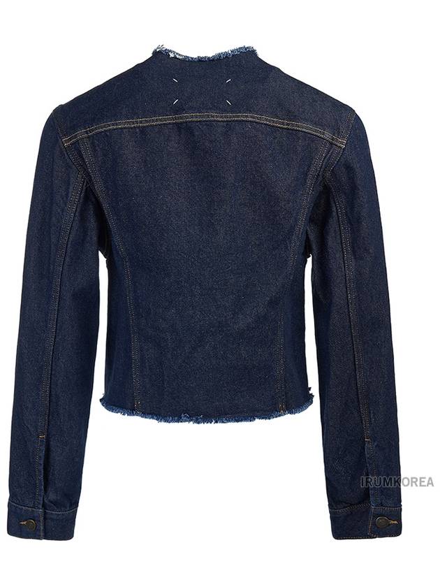 collarless denim jacket navy - MAISON MARGIELA - BALAAN 4