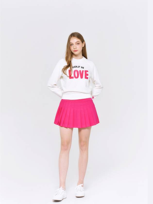 Heart Attack Pleated Culotte Skirt Hot Pink - GOXO - BALAAN 2