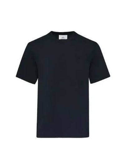 Small Heart Logo Short Sleeve T-Shirt Black - AMI - BALAAN 2