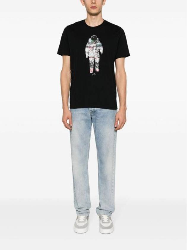 Astronaut Print Short Sleeve T-Shirt Black - PAUL SMITH - BALAAN 4