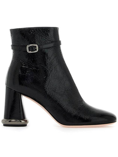 Viv' Podium Crinkle Effect Leather Middle Boots Black - ROGER VIVIER - BALAAN 2