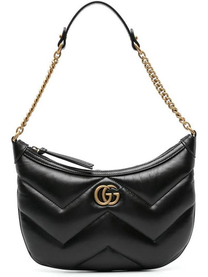 Marmont Small Leather Shoulder Bag Black - GUCCI - BALAAN 2