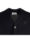 De Coeur Wool Cardigan Black - AMI - BALAAN 5