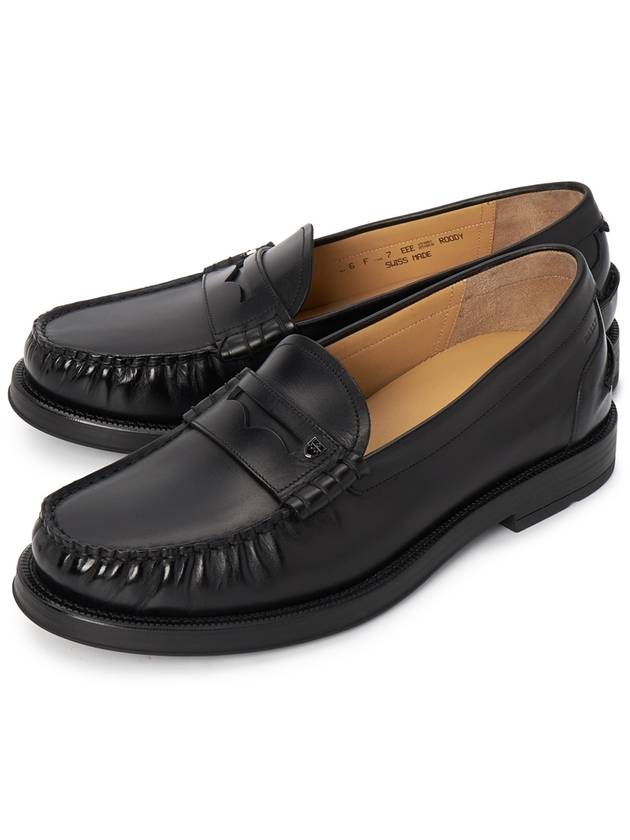 Men's ROODY Leather Loafers Black - BALLY - BALAAN 2