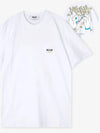 Logo Crew Neck Short Sleeve T-Shirt White - MSGM - BALAAN 3