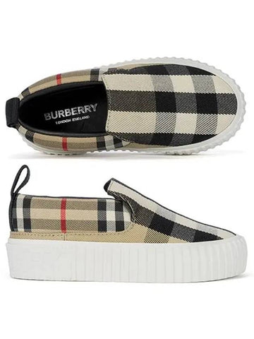 8060630 A7028 Vintage Check Junior Slip-On Sneakers - BURBERRY - BALAAN 1